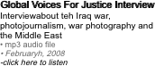 Global Voices For Justice Interview